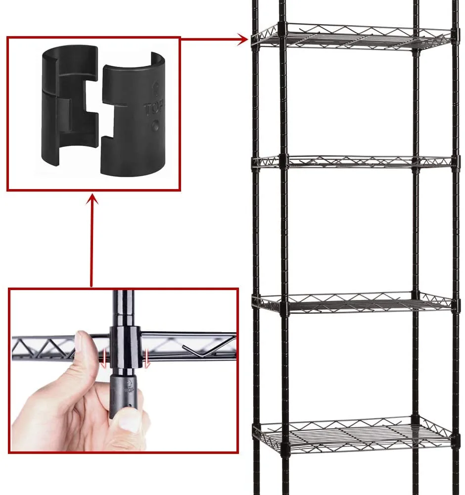 metal wire shelving unit