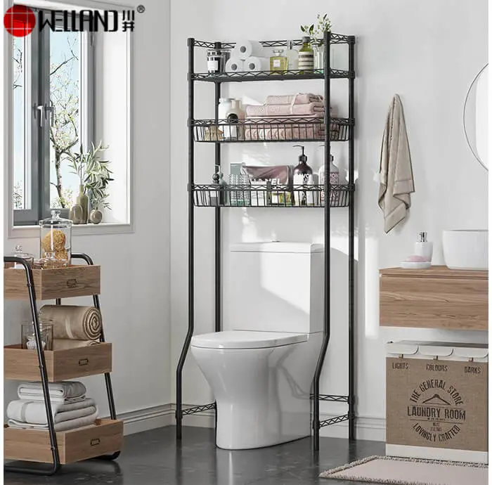 black toilet rack