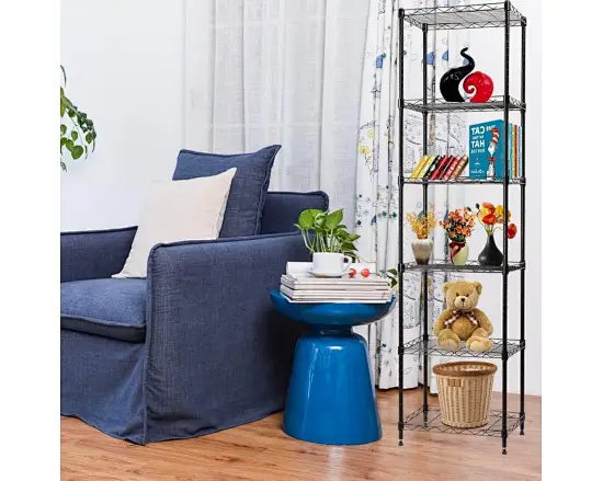 epoxy  6 tier metal wire shelving unit