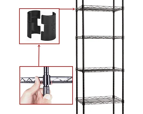 adjustable 6 tier metal wire shelving unit