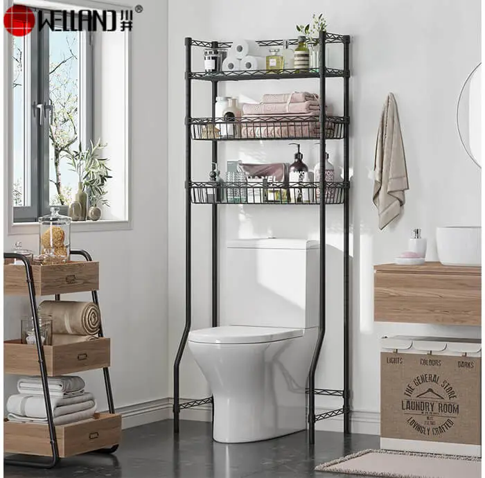 What are the advantages of WELLAND brand metal bathroom storage rack