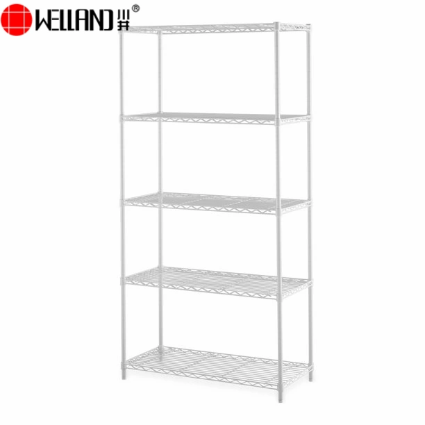 white wire shelving