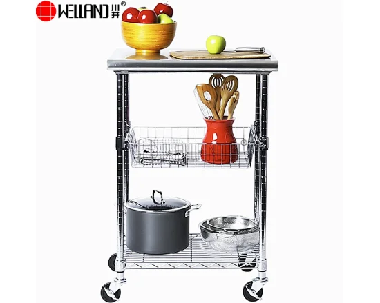 stainless steel kitchen cart