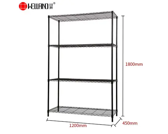 4 tier wire shelving rack