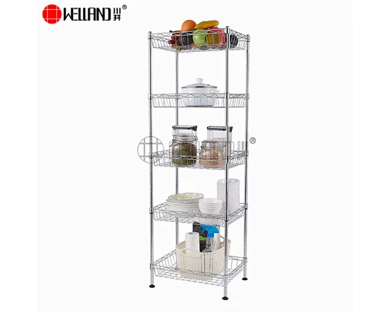 small chrome basket rack