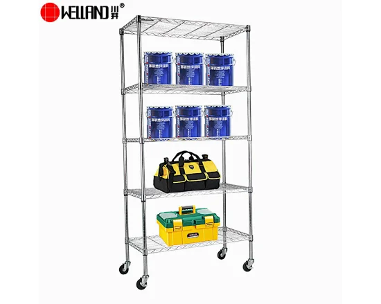 5 tier chrome shelving