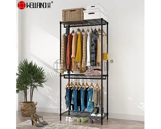 adjustable metal clothing rack