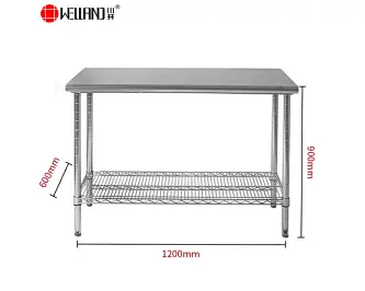 High Quality Stainless Steel Tables with Shelves
