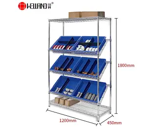 Slanted Wire Shelving for Accessories Display