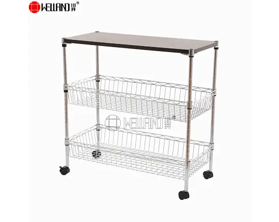 3 tier kitchen food serving trolley