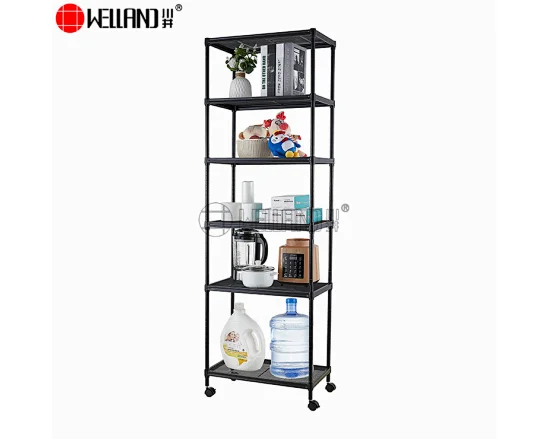 6 tier steel mesh storage shelf