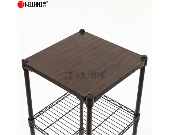 DIY 3 tier mini wire shelf for storage