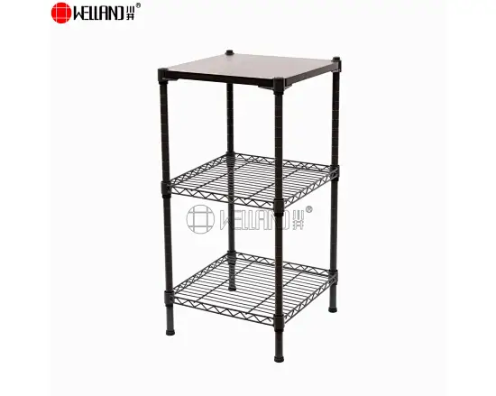 DIY 3 tier mini wire shelf for storage
