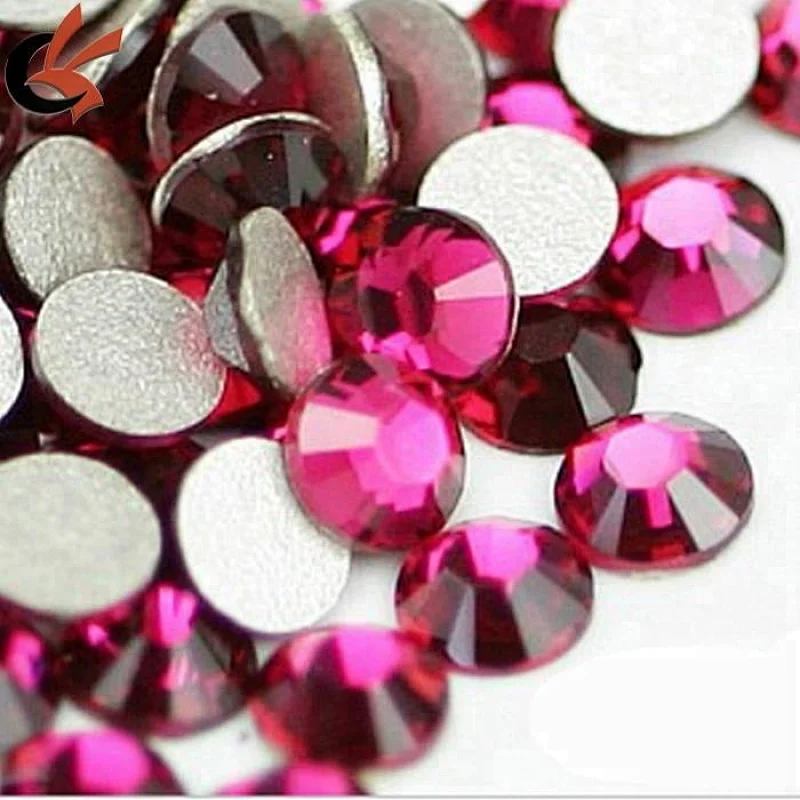 Top Quality Wholesale Light pink Flat Back non hot fix Crystal Rhinestone