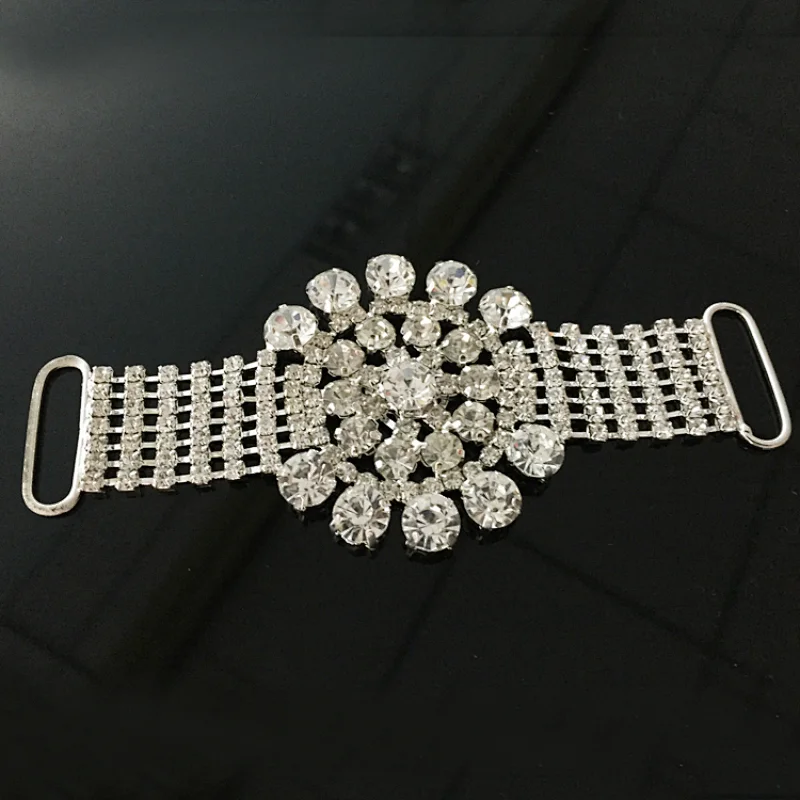 Top quality women bikini accessories rhinestone pave swimwear crystal bikini connector