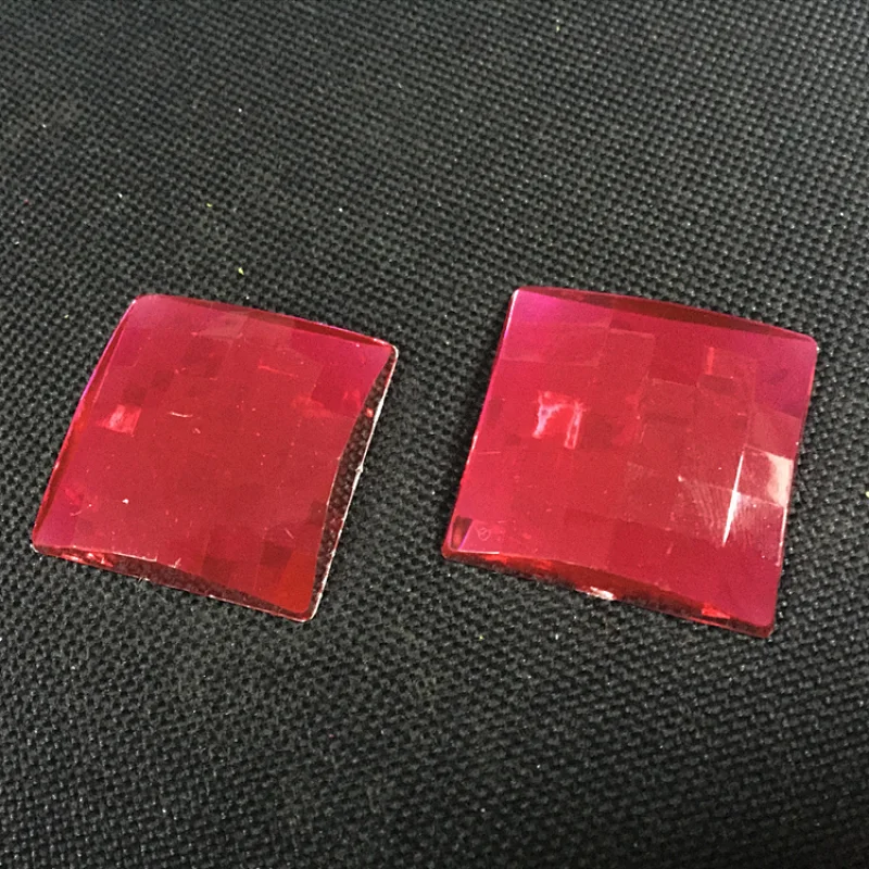 30*30mm fancy flatback fuchsia colorful square acrylic stones for garment
