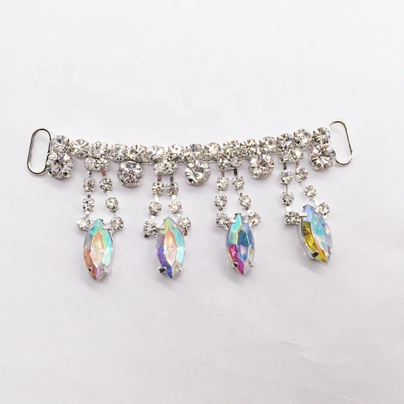Fashion Women AB Chain Rhinestone Bikini Connector For Swimwear Accessories Decoration