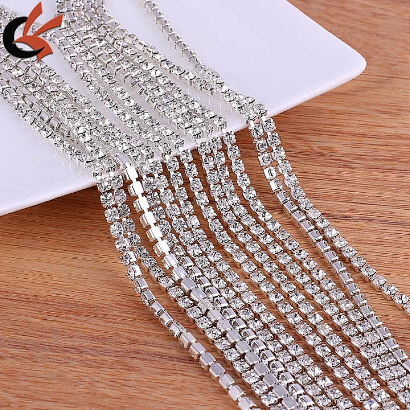 Alibaba wholesale ss6,ss10 ss12,ss16,ss18,ss 28 SS38 one close crystal rhinestone cup chain