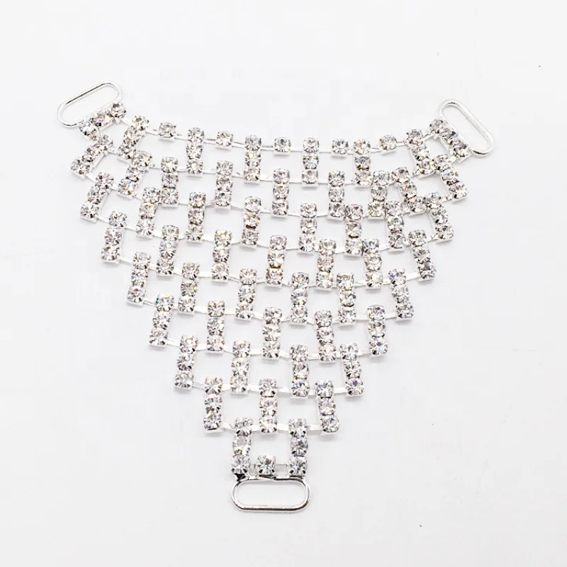Rhinestone Net Style Crystal Mesh Jewelry Connectors for Bikini