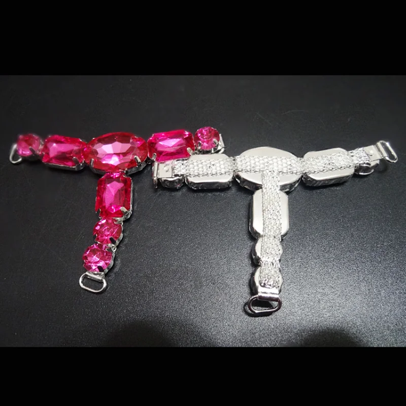 fashion colorful acrylic three ends bikini connector swimwear bra buckle connector