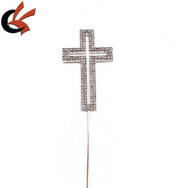 Baptism cake decoration small cross rhinestone cake topper