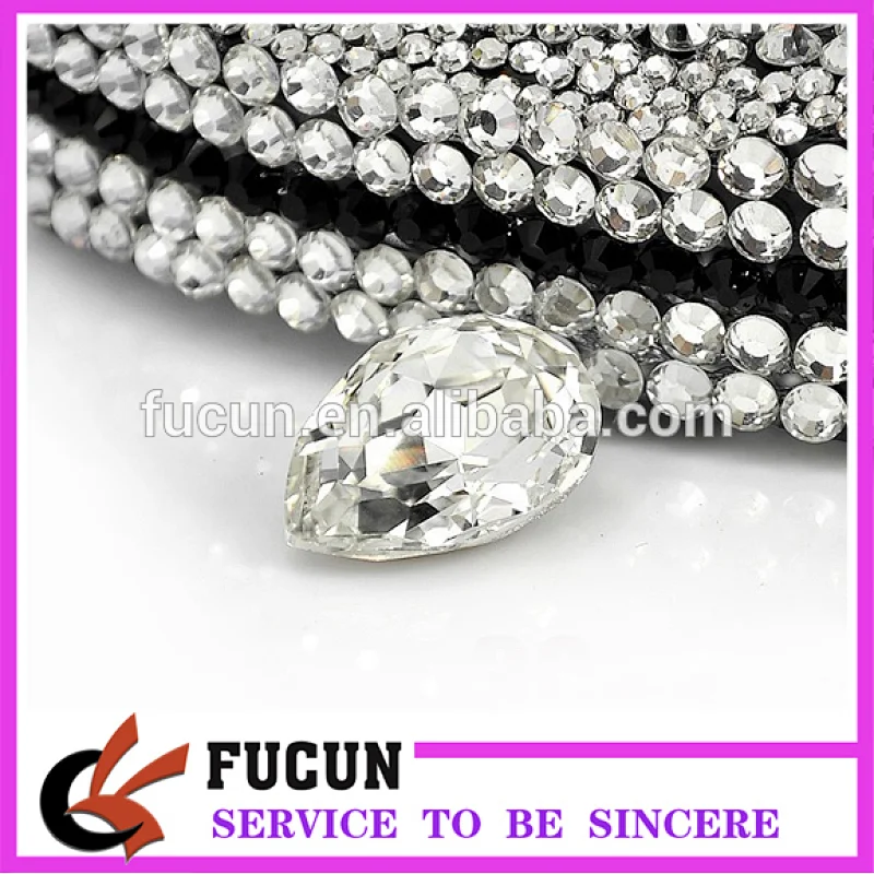 clear teardrop Crystal rhinestones Silver Bottom beads