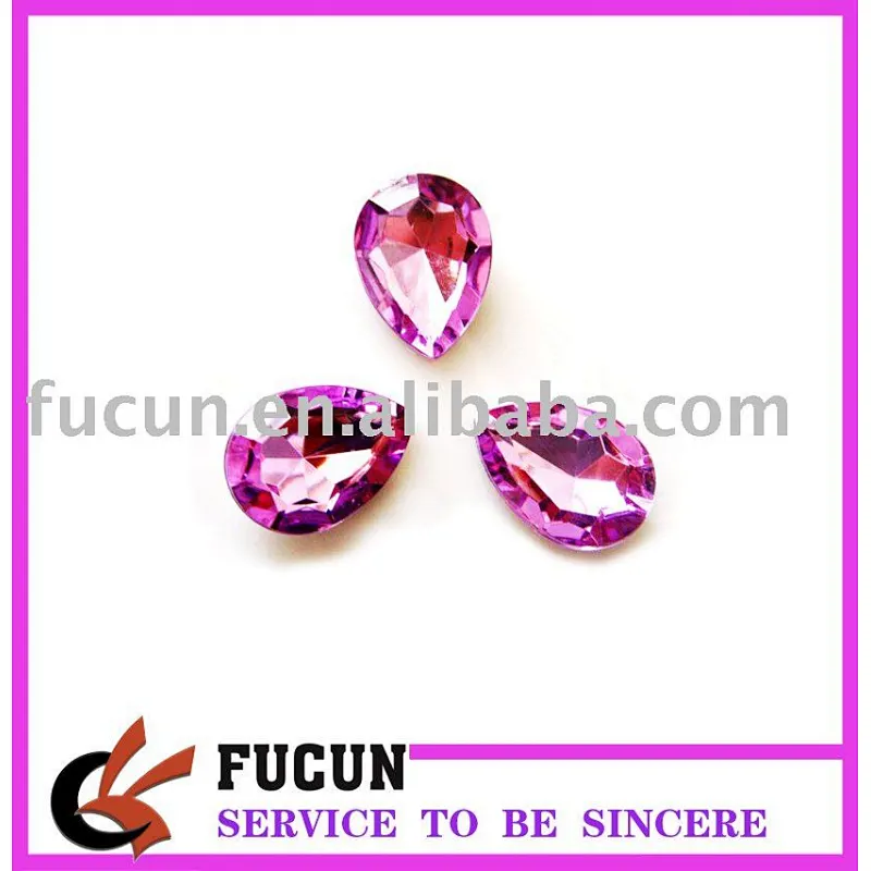Flat back drop acrylic rhinestone