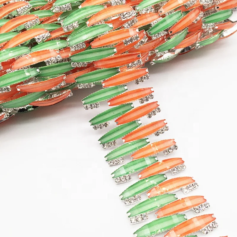 China supplier wholesale garments stitching color rhinestone trimming