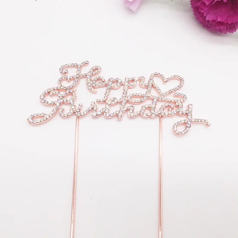 birthday party supplies new arrivals designs interweaving letters happy birthday cake topper