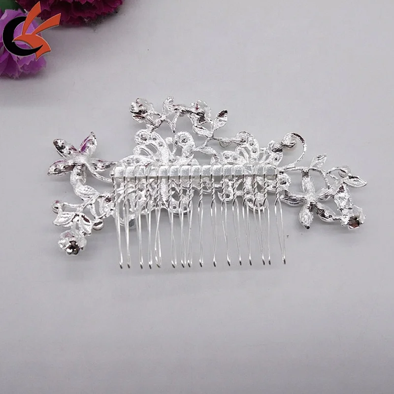 Bridal Wedding Crystal Rhinestones Diamante Vintage Pearl Hair Comb Clip