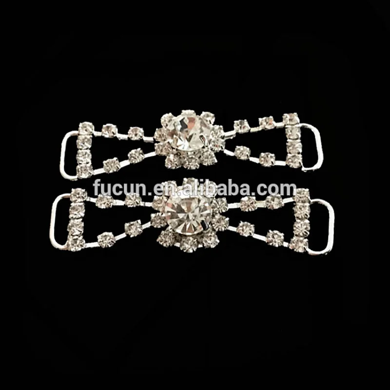 silver plating rhinestone brassiere & swim suit bikini connector wholesale