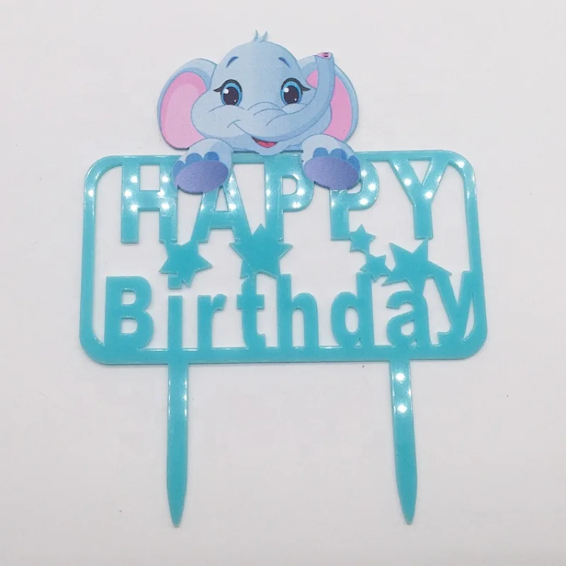 Custom Cake Accessory Cupcake Toppers Acrylic Cake Picks Birthday Decoration