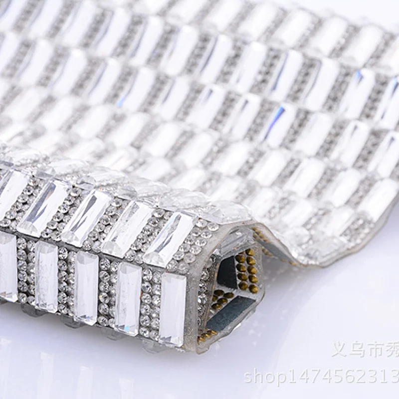 new design fashion bridal crystal hot fix rhinestone mesh for decoration