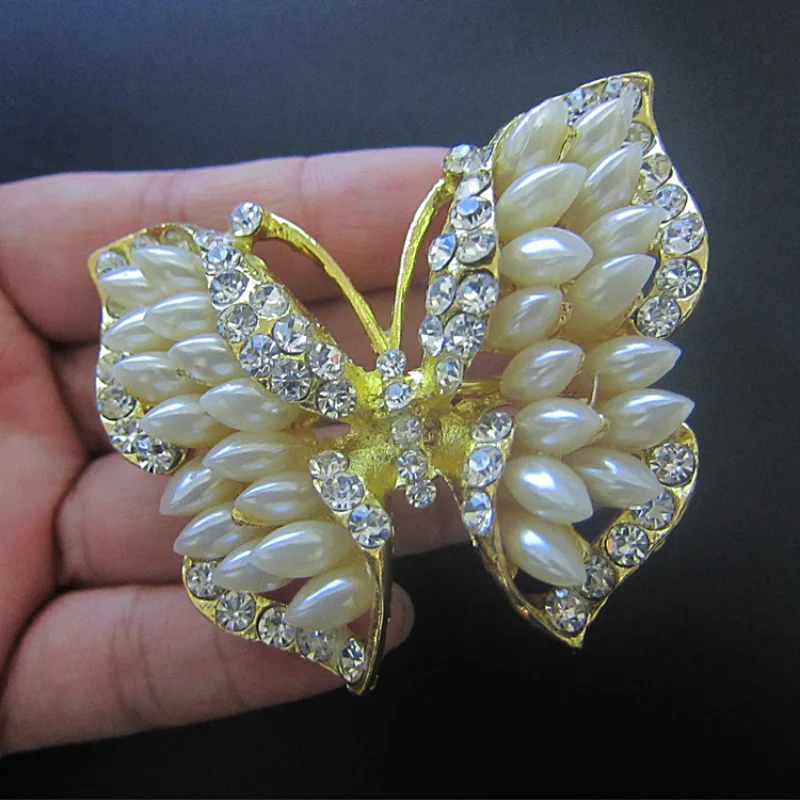 bulk gold butterfly animal shape beads rhinestone napkin ring holder