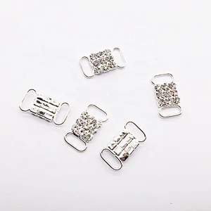 wholesale diamante bikini accessories small crystal rhinestone connector for bikini bra