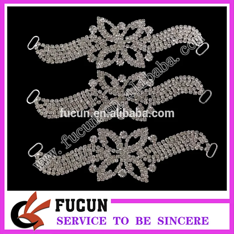 Rhinestone Bikini Connector Crystal Buckle Metal Chain For DIY Swimming Wear