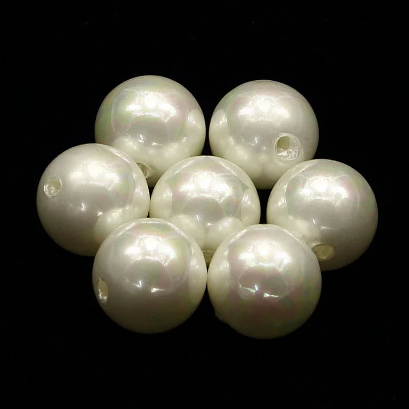cheap round colorful ABS plastic pearl for garment accessories in bulk