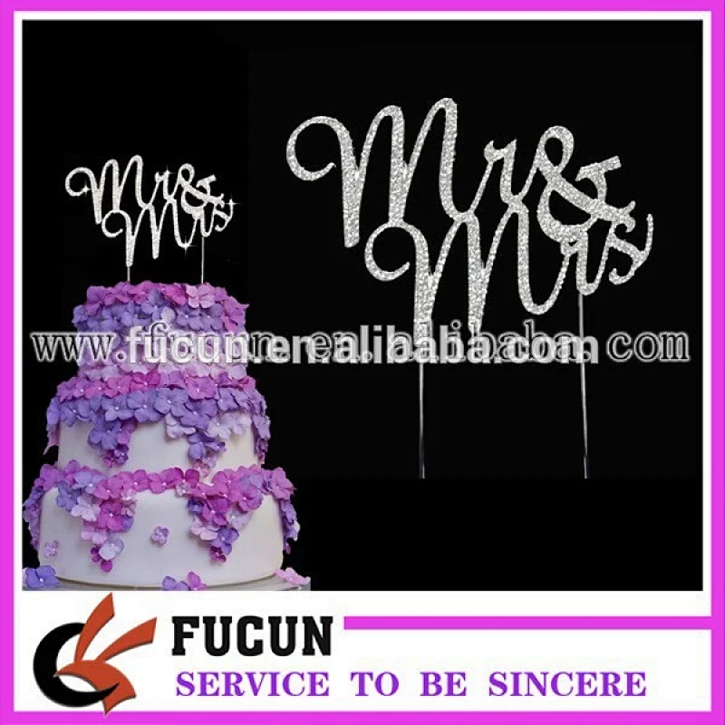 Mr & Mrs wedding cake toppers diamante cake topper crystal cake toppers