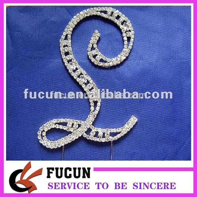 Crystal diamond monogram rhinestone cake decorating supplies