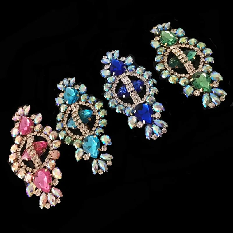 Colorful resin acrylic stone Wedding large Brooch Wholesale for fashion dress