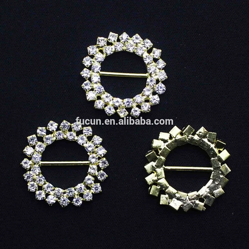 2018 Promotion Double Rhinestone Decorative belt Accessories Buckle for Wedding