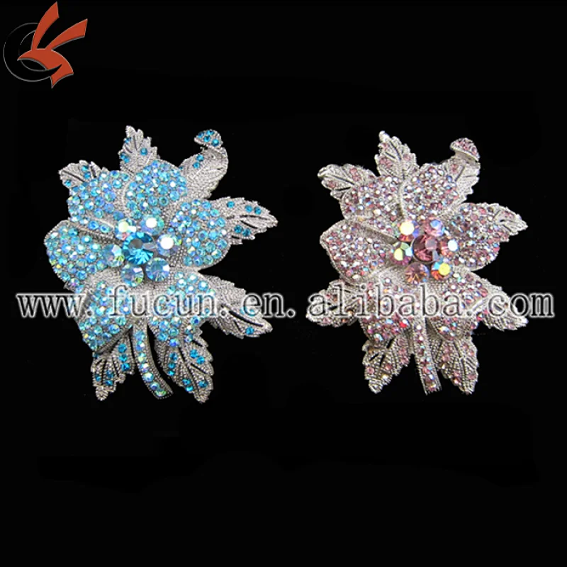 fashion alloy 60mm bride rhinestone brooch evening dress brooch