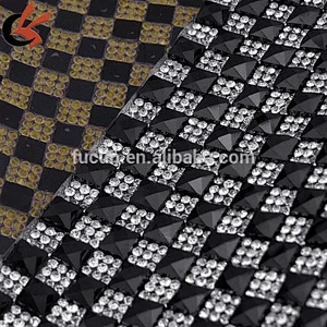 bling heat transfer rhinestone mesh trimming for garment shoe bag accessories