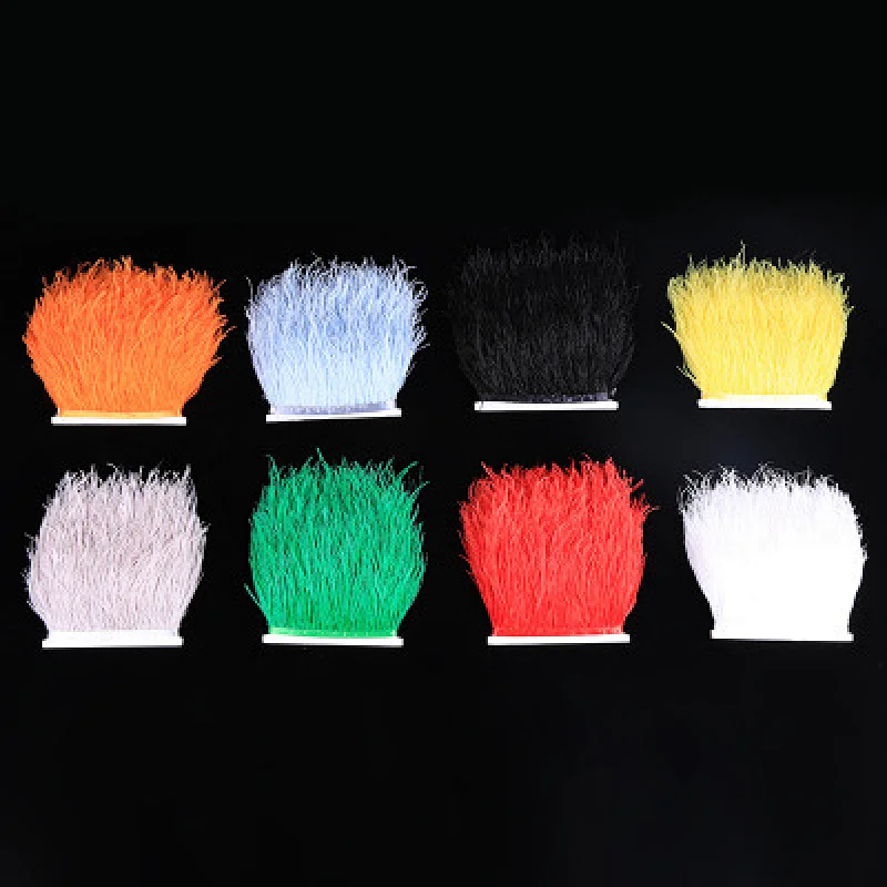Cheap sale Dyed Ostrich Feather Fringe trimming For Party Dress/skirt Decoration