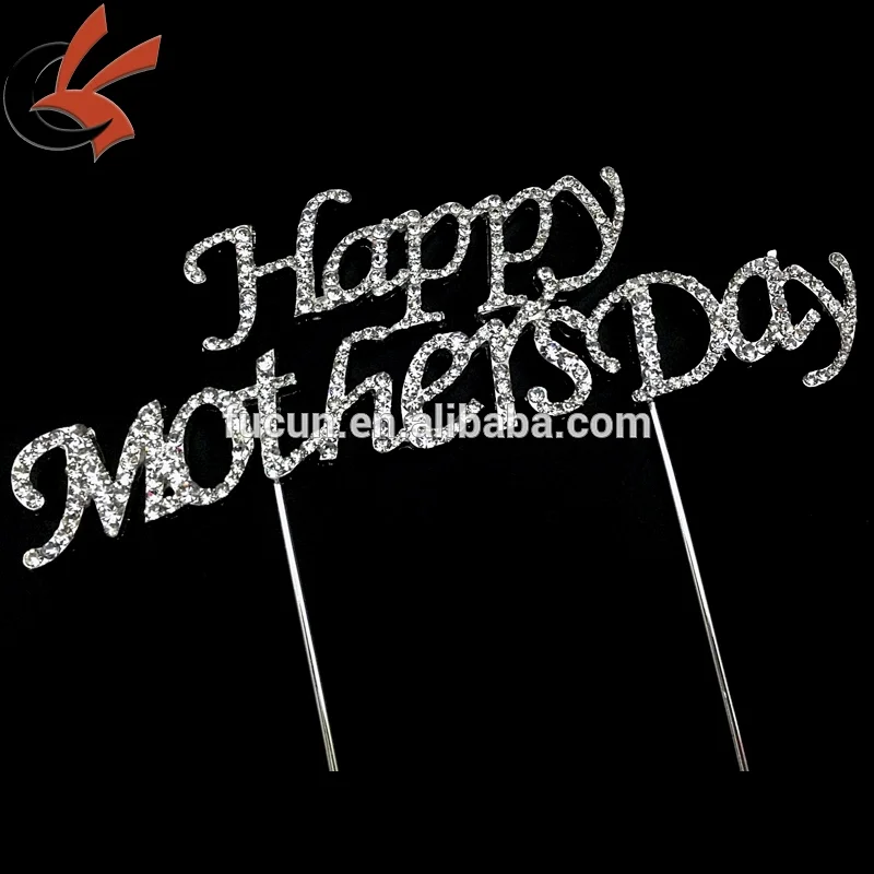 Happy mother day festival crystal decoration cake accessories cake topper