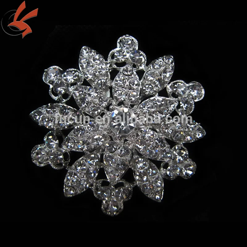 round rhinestone brooch pin for wedding