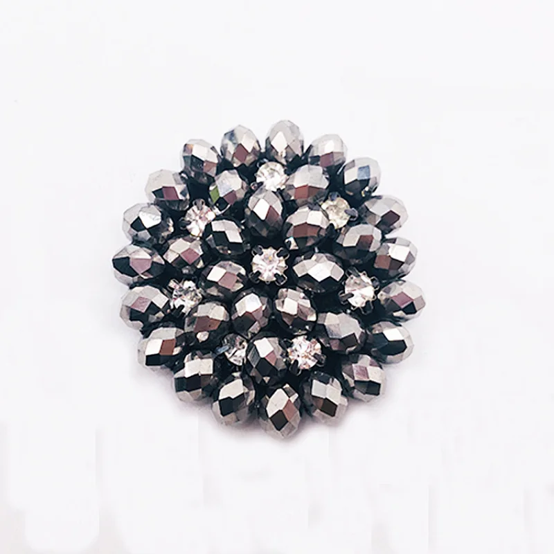 Customized Round shape decorative bead shoes flower accessories