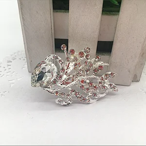 2019 new design elegant crystal flower design jewellery brooch