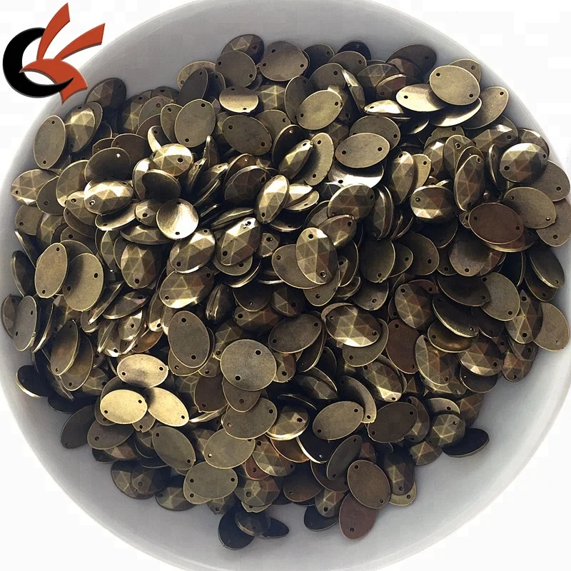 Metallic bronze sew on acrylic stone for clothing