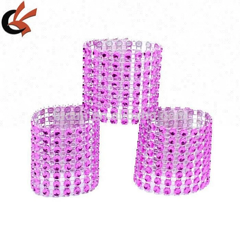 Wholesale Napkin Rings Silver Bling Rhinestone Diamond Elegant Wedding Party Handmade Napkin Ring